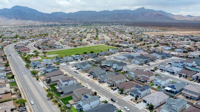 5465 Limestone Dr, El Paso, TX 79934 - aerial view of residential area featuring mountains
