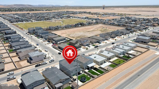 3725 Surmise St, El Paso, TX 79938 - aerial perspective of suburban area featuring a mountain backdrop
