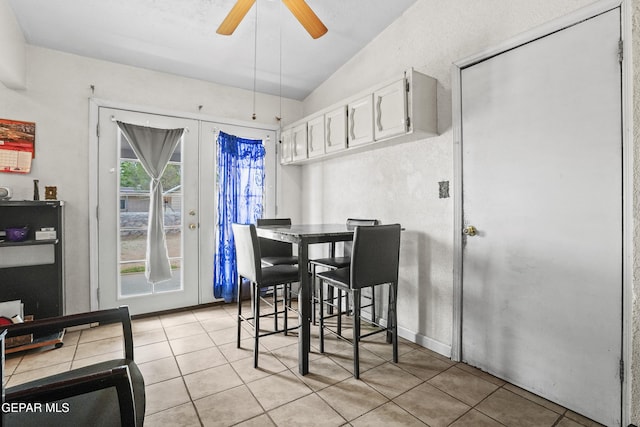 5828 Blackhawk Dr, El Paso, TX 79924 - dining space featuring light tile patterned floors and ceiling fan