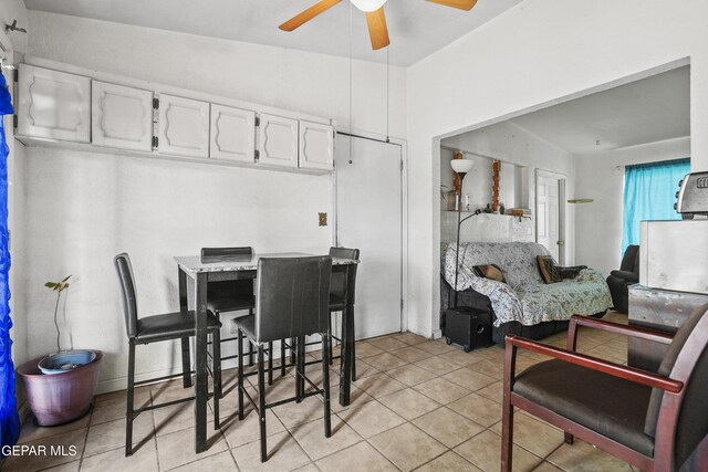 5828 Blackhawk Dr, El Paso, TX 79924 - dining room featuring ceiling fan and light tile patterned floors