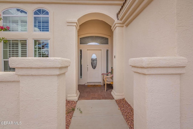 6316 Franklin Red Dr, El Paso, TX 79912 - doorway to property featuring stucco siding