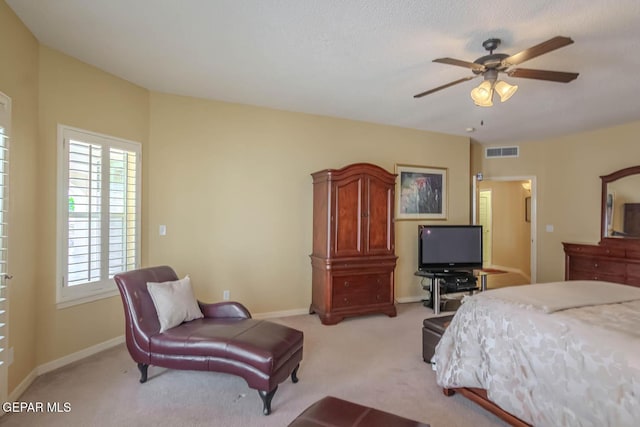 6316 Franklin Red Dr, El Paso, TX 79912 - bedroom with light colored carpet and a ceiling fan