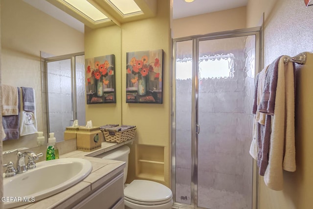 6316 Franklin Red Dr, El Paso, TX 79912 - bathroom featuring a shower stall and vanity