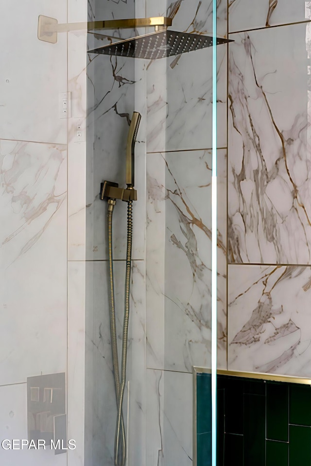 721 Mesita Dr, El Paso, TX 79902 - bathroom view of a marble finish shower