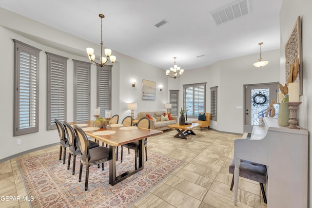 7817 Enchanted Trail Dr, El Paso, TX 79911 - dining room with a chandelier and baseboards