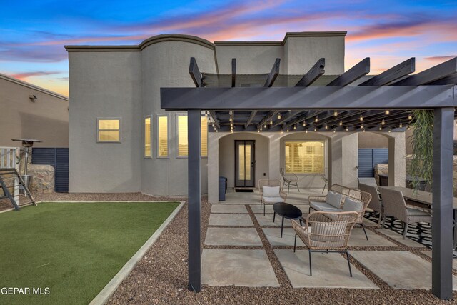 7817 Enchanted Trail Dr, El Paso, TX 79911 - view of patio / terrace featuring an outdoor hangout area