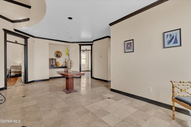 4540 N Stanton St, El Paso, TX 79902 - interior space featuring crown molding and recessed lighting