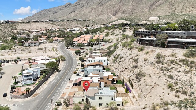 4540 N Stanton St, El Paso, TX 79902 - aerial view of property and surrounding area with a mountain backdrop and nearby suburban area
