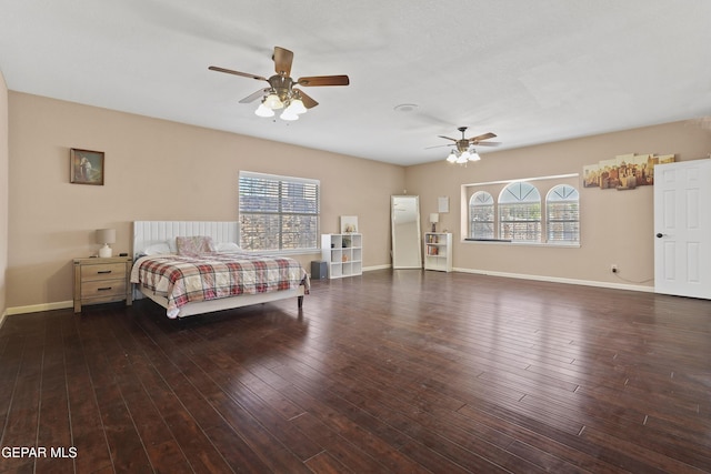 2072 Pueblo Nuevo Cir, El Paso, TX 79936 - bedroom with hardwood / wood-style flooring and a ceiling fan