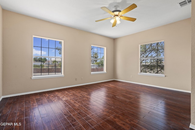 2072 Pueblo Nuevo Cir, El Paso, TX 79936 - empty room with a ceiling fan and hardwood / wood-style flooring