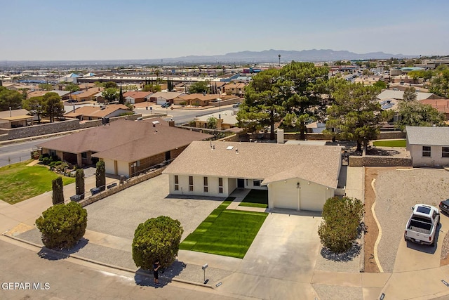 1605 Larry Wadkins Dr, El Paso, TX 79936 - aerial view of residential area with mountains