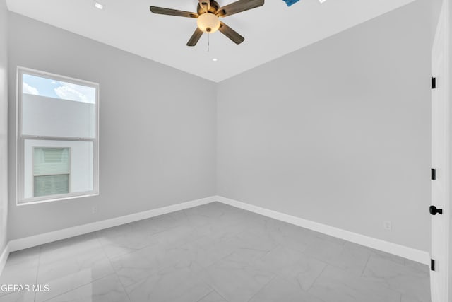 7549 Enchanted Park Dr 706849, El Paso, TX 79911 - empty room featuring marble finish flooring and ceiling fan