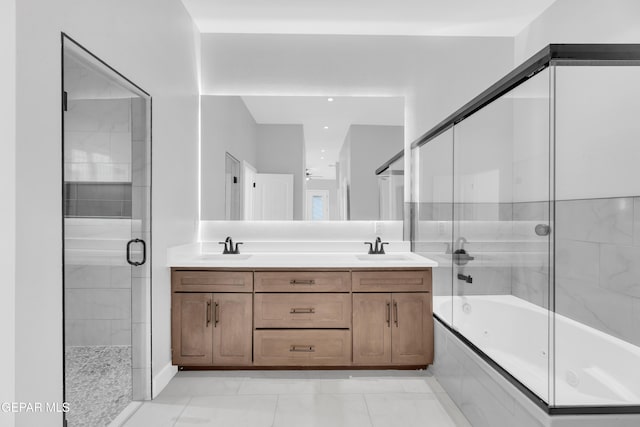 7549 Enchanted Park Dr 706849, El Paso, TX 79911 - bathroom featuring double vanity and tile patterned flooring