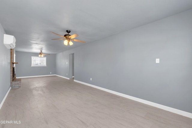 224 Ben Swain Dr, El Paso, TX 79915 - spare room with a ceiling fan and a wall unit AC