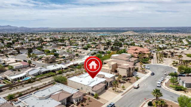 6688 Tuscany Ridge Dr, El Paso, TX 79912 - aerial view of residential area with mountains