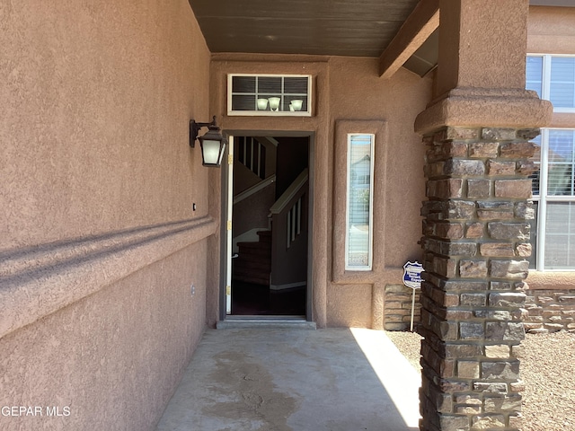 683 Juan Munoz Ct, El Paso, TX 79932 - view of exterior entry with stucco siding