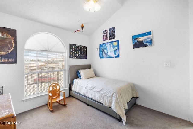 12090 Sterling Mary Way, El Paso, TX 79936 - carpeted bedroom with multiple windows and lofted ceiling