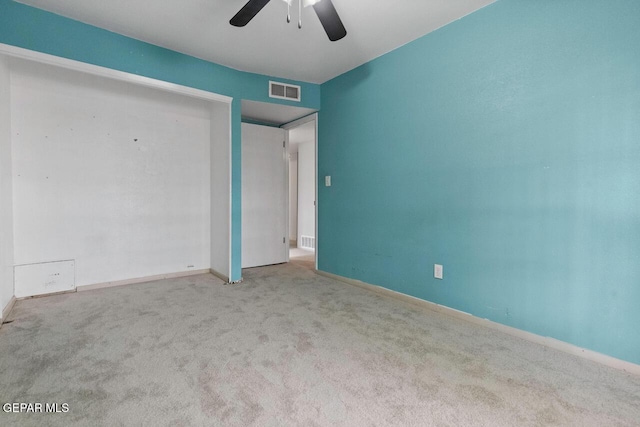 4821 Round Rock Dr, El Paso, TX 79924 - unfurnished bedroom with carpet floors, a ceiling fan, and a closet