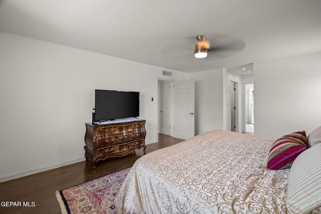 10121 Monaco Dr, El Paso, TX 79925 - bedroom with wood finished floors and a ceiling fan
