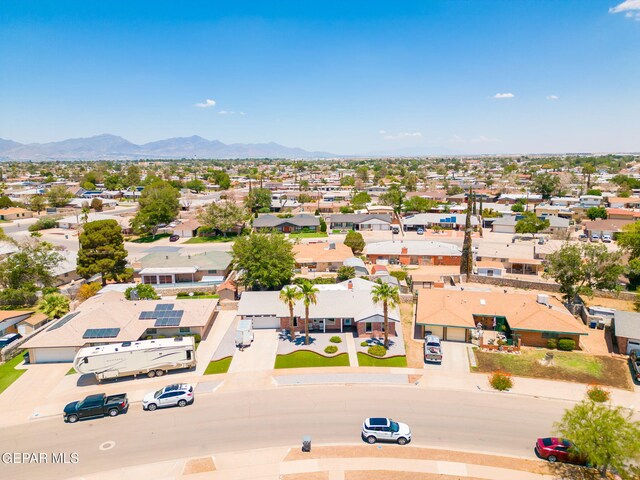 10121 Monaco Dr, El Paso, TX 79925 - aerial perspective of suburban area featuring mountains