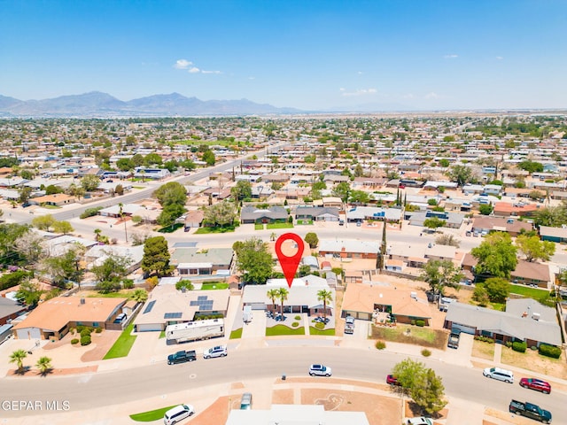 10121 Monaco Dr, El Paso, TX 79925 - aerial perspective of suburban area with a mountainous background