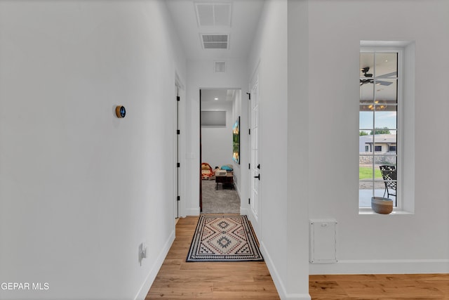 1042 Castillo Ct, El Paso, TX 79932 - hallway with light wood-style flooring and baseboards