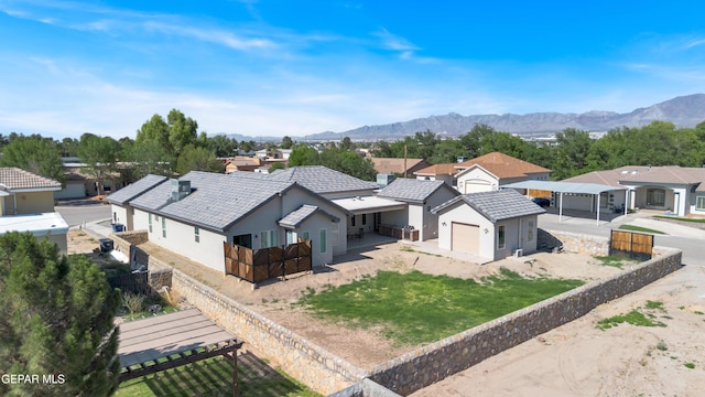 1042 Castillo Ct, El Paso, TX 79932 - aerial view of residential area featuring mountains