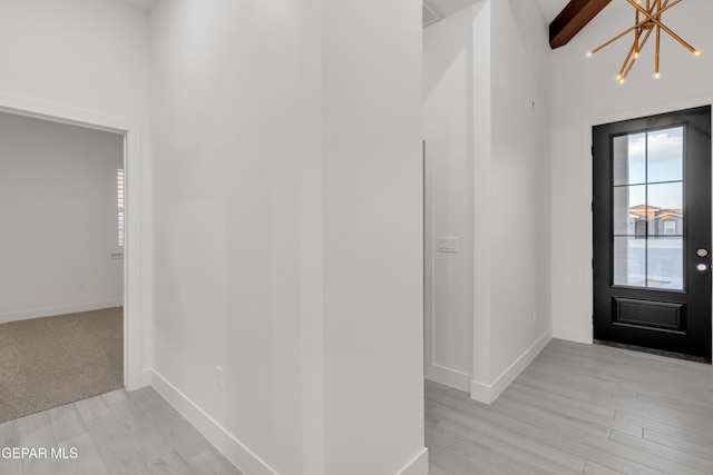 837 Paseo Serra Ct, El Paso, TX 79928 - foyer featuring a chandelier, plenty of natural light, and light wood finished floors