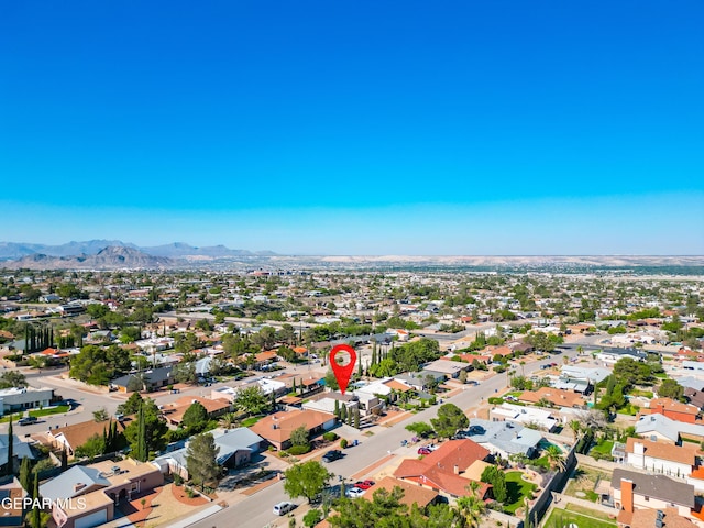 6604 Camino Fuente Dr, El Paso, TX 79912 - aerial perspective of suburban area featuring a mountain backdrop