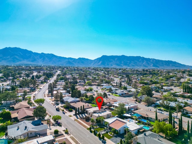 6604 Camino Fuente Dr, El Paso, TX 79912 - aerial view of residential area featuring mountains