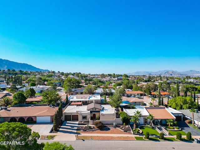 6604 Camino Fuente Dr, El Paso, TX 79912 - aerial view of residential area featuring a mountain backdrop