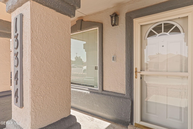 13344 Jonathan Elias Ct, El Paso, TX 79938 - view of exterior entry with stucco siding