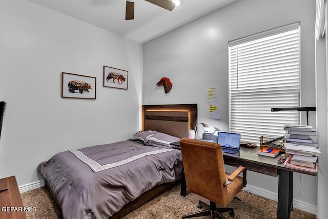 991 Hull St, El Paso, TX 79928 - bedroom with carpet flooring, ceiling fan, and a desk