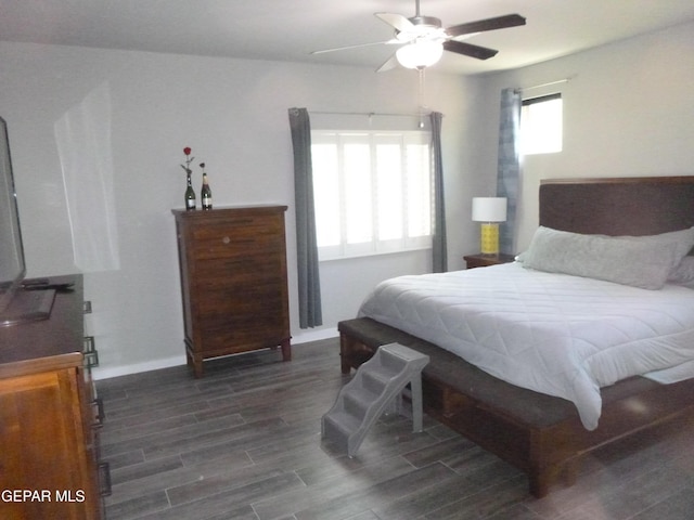 929 Pecos River Dr, El Paso, TX 79932 - bedroom with wood finished floors and ceiling fan
