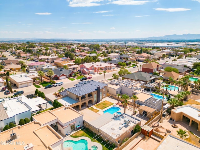12247 Chisholm Pass Dr, El Paso, TX 79936 - aerial perspective of suburban area with a pool area