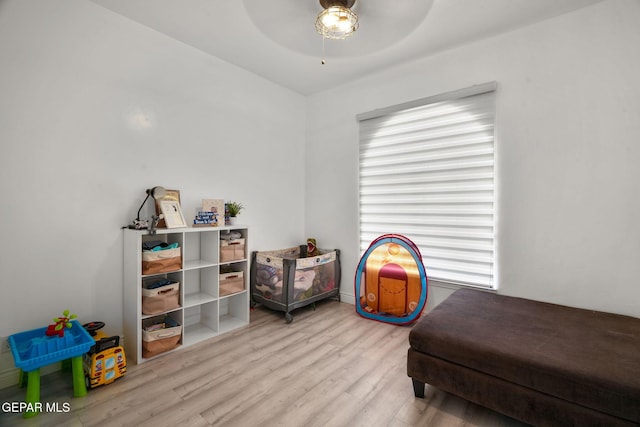 12247 Chisholm Pass Dr, El Paso, TX 79936 - living area featuring ceiling fan and wood finished floors