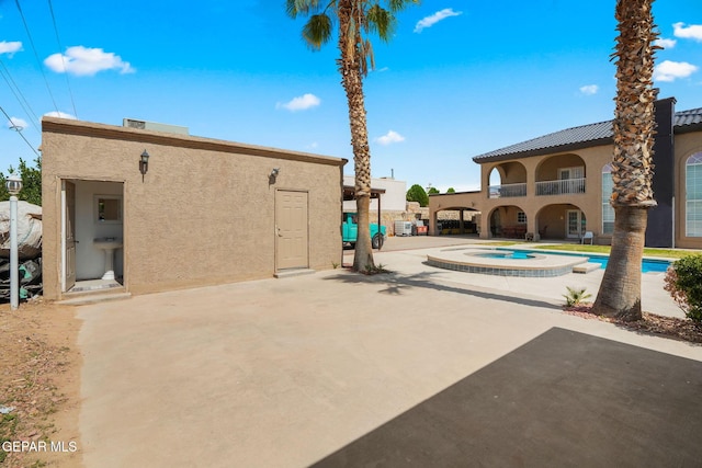 12247 Chisholm Pass Dr, El Paso, TX 79936 - view of pool with a patio area and a pool with connected hot tub