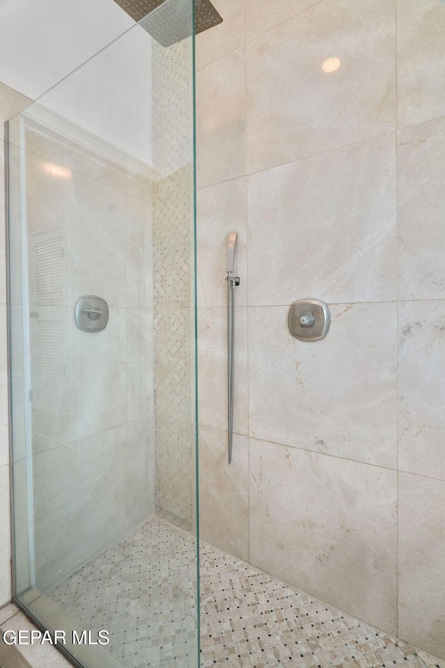 12247 Chisholm Pass Dr, El Paso, TX 79936 - bathroom featuring a tile shower