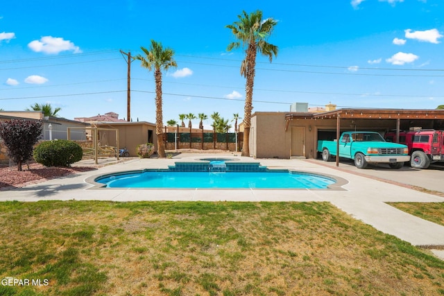 12247 Chisholm Pass Dr, El Paso, TX 79936 - view of pool with a pool with connected hot tub
