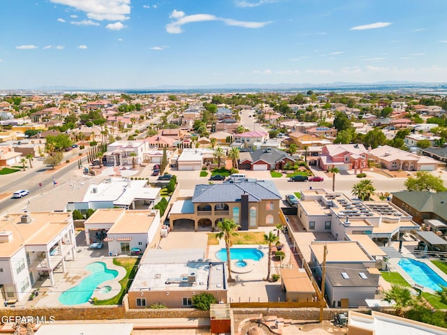 12247 Chisholm Pass Dr, El Paso, TX 79936 - aerial perspective of suburban area with a pool area