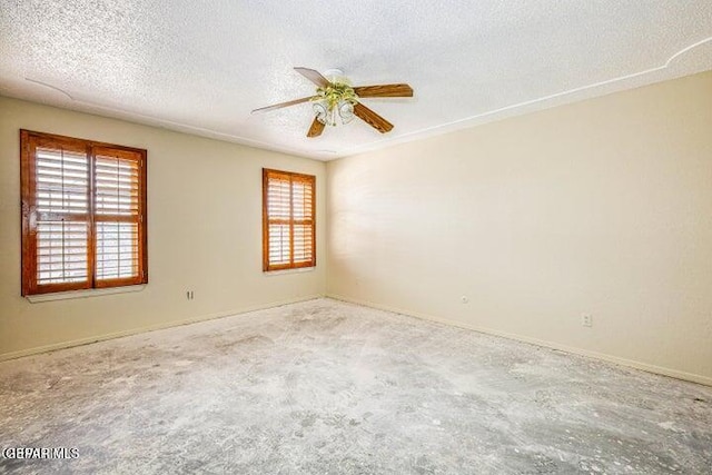 1944 Ratner Cir, El Paso, TX 79936 - spare room featuring ceiling fan and a textured ceiling