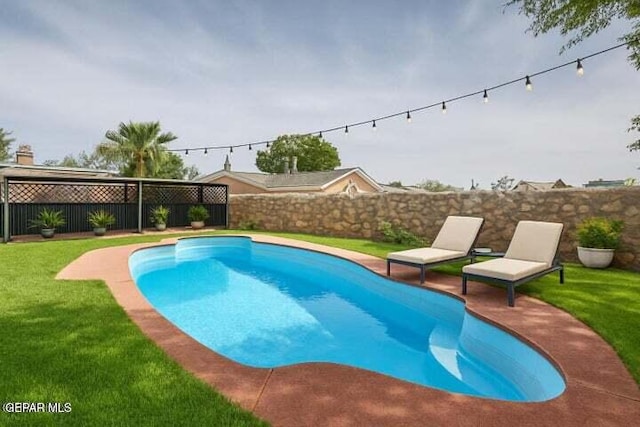 1944 Ratner Cir, El Paso, TX 79936 - view of pool featuring a fenced backyard and a patio