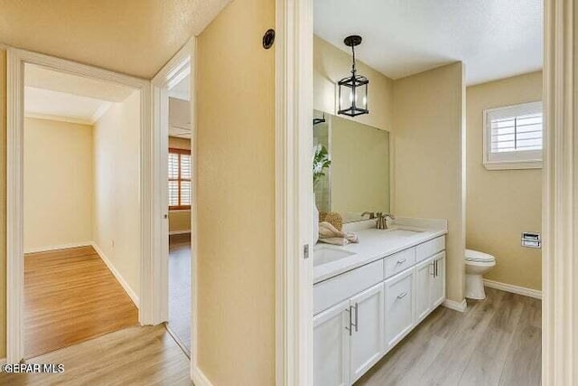 1944 Ratner Cir, El Paso, TX 79936 - full bath featuring wood finished floors, plenty of natural light, and double vanity