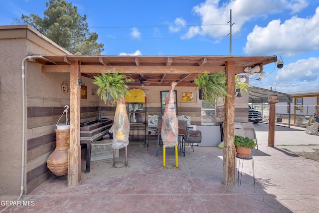 11749 Socorro Rd, Socorro, TX 79927 - view of patio / terrace featuring a ceiling fan