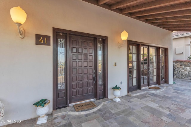 41 Sun Point Ln, El Paso, TX 79912 - property entrance with stucco siding