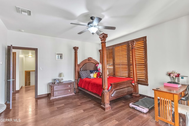 41 Sun Point Ln, El Paso, TX 79912 - bedroom featuring wood finished floors and ceiling fan