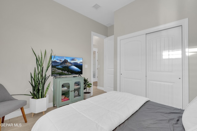 7424 Cimarron Gap Dr, El Paso, TX 79911 - bedroom with a closet and light wood-style floors