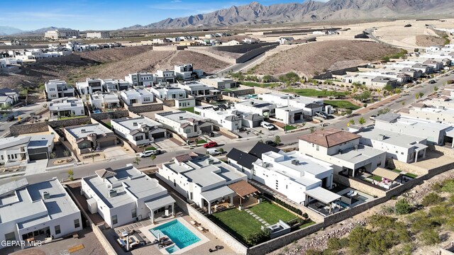 7424 Cimarron Gap Dr, El Paso, TX 79911 - aerial perspective of suburban area featuring a mountainous background