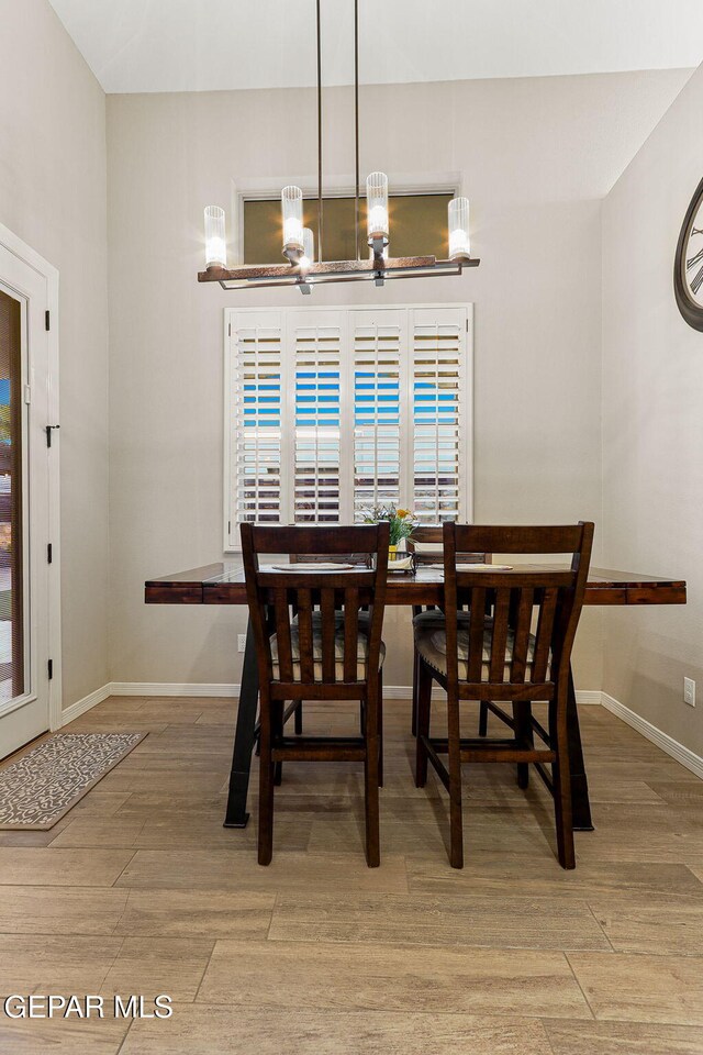 12289 Freshwater Dr, El Paso, TX 79928 - dining room with light wood-style flooring and baseboards