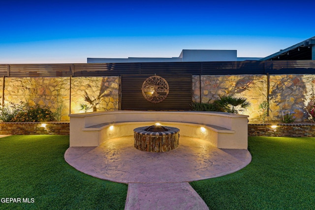 12289 Freshwater Dr, El Paso, TX 79928 - view of patio / terrace featuring an outdoor fire pit